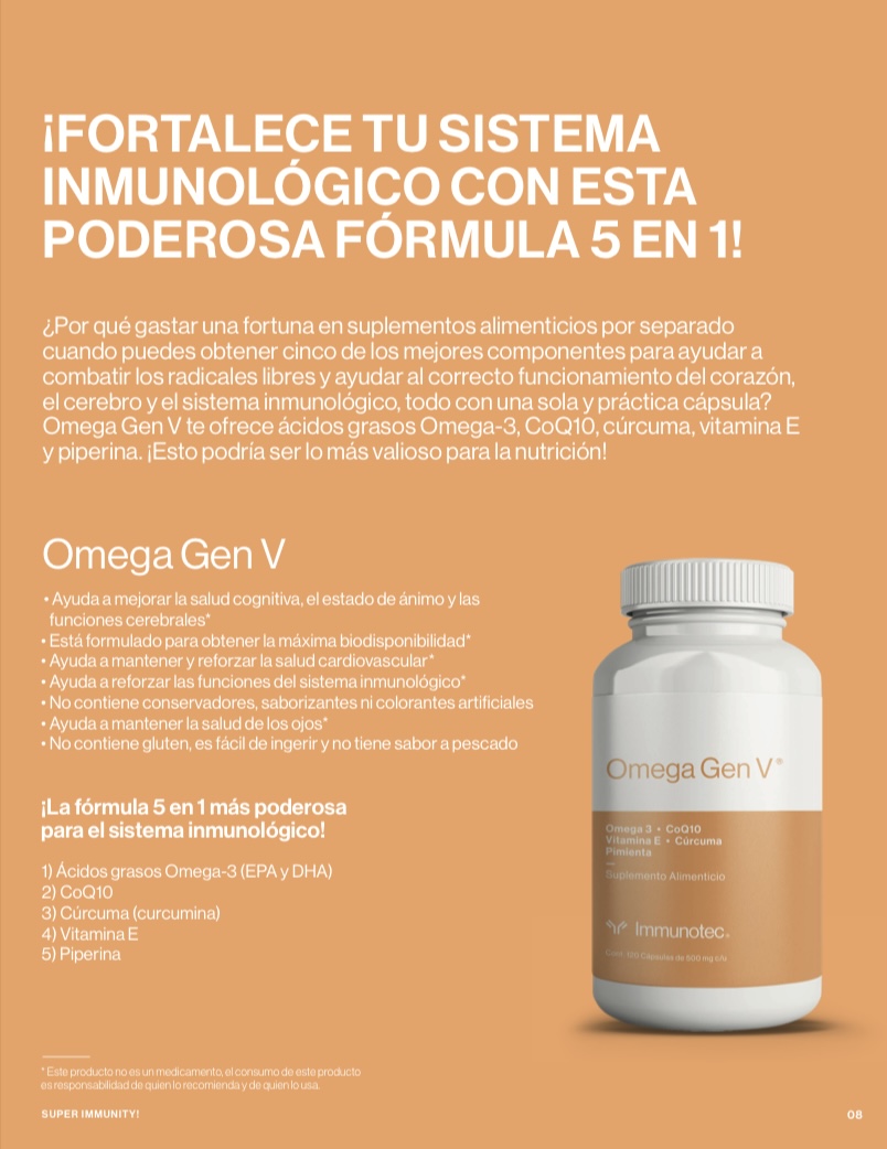 Omega Gen V Immunotec Ficha